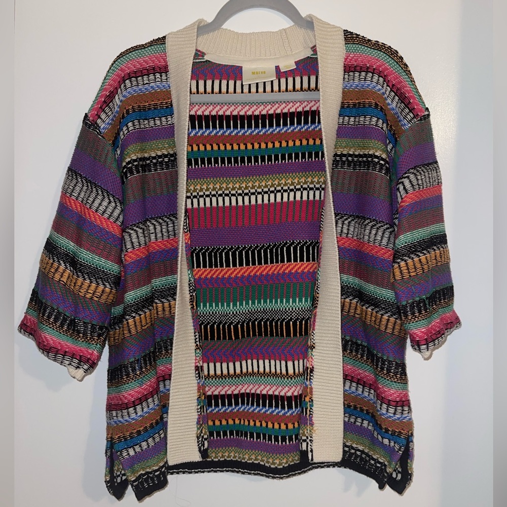 Maeve Anthropologie Striped Cardigan Size Small